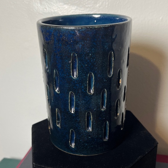 Bitossi Vintage Rare 1960s MCM Navy Blue Turret style Stoneware Mug - Picture 4 of 9